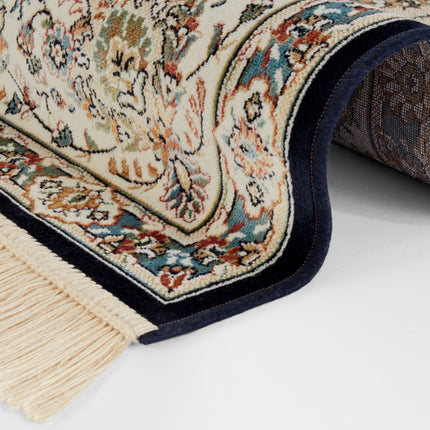 Vloerkleed Antik Nain  - donkerblauw, creme