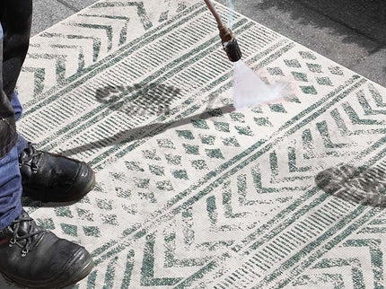 Dubbelzijdig Buitenkleed Biri - Groen/Crème