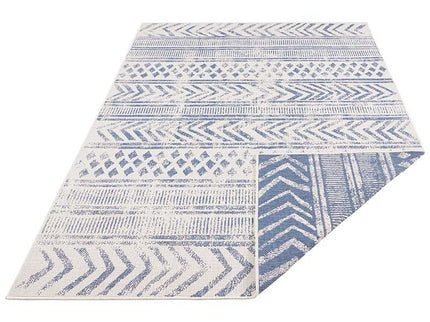Dubbelzijdig Buitenkleed Biri - Blauw/Crème
