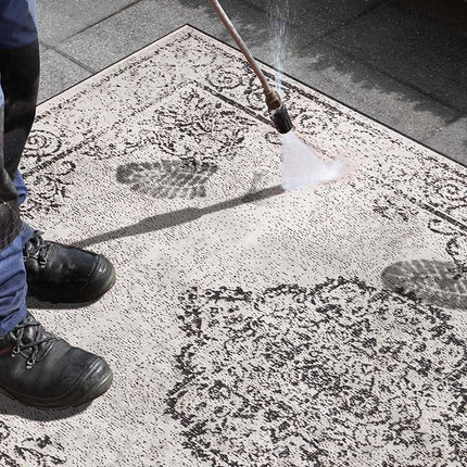 Dubbelzijdig Buitenkleed Triomphe - Zwart/Crème