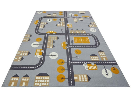 Vloerkleed Kids Town - Grijs