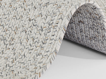 Jute Buitenkleed Braids Rond - Grijs