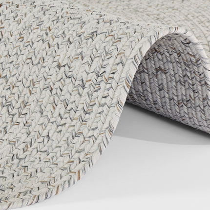 Jute Buitenkleed Braids Rond - Grijs