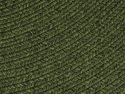 Jute Buitenkleed Braids Rond - Groen