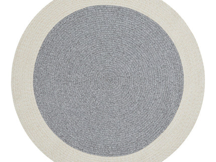 Jute Buitenkleed Braids Rond - Grijs/Creme