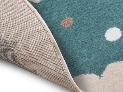 Vloerkleed Kids Crown Rond - Blauw