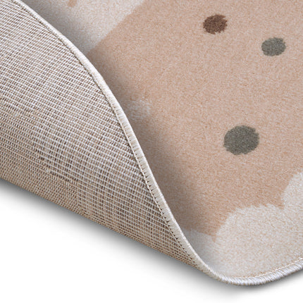 Vloerkleed Kids Crown Rond - Beige