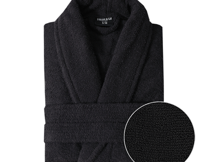 Luxe Badjas Bouclé - Zwart