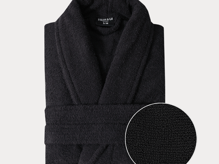 Luxe Badjas Bouclé - Zwart