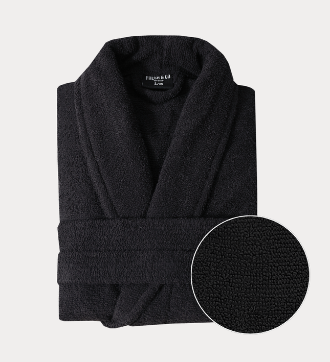 Luxe Badjas Bouclé - Zwart