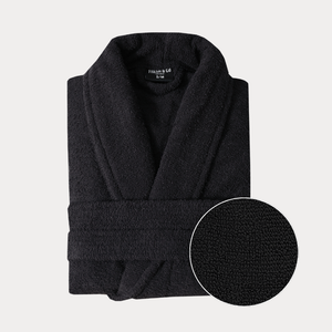 Luxe Badjas Bouclé - Zwart