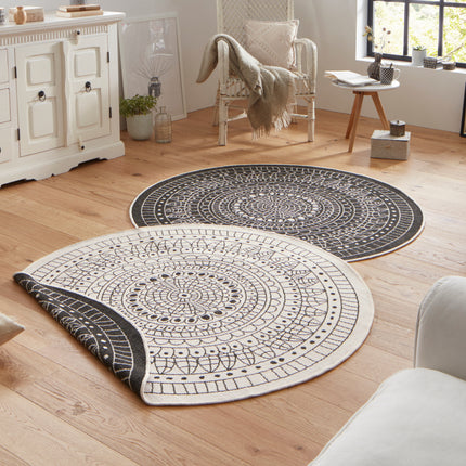 Vloerkleed Porto  - zwart creme