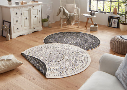 Vloerkleed Porto  - zwart creme