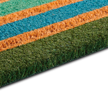 Vloerkleed Kokos Colorful Stripes Rechthoekig - Kleurrijk