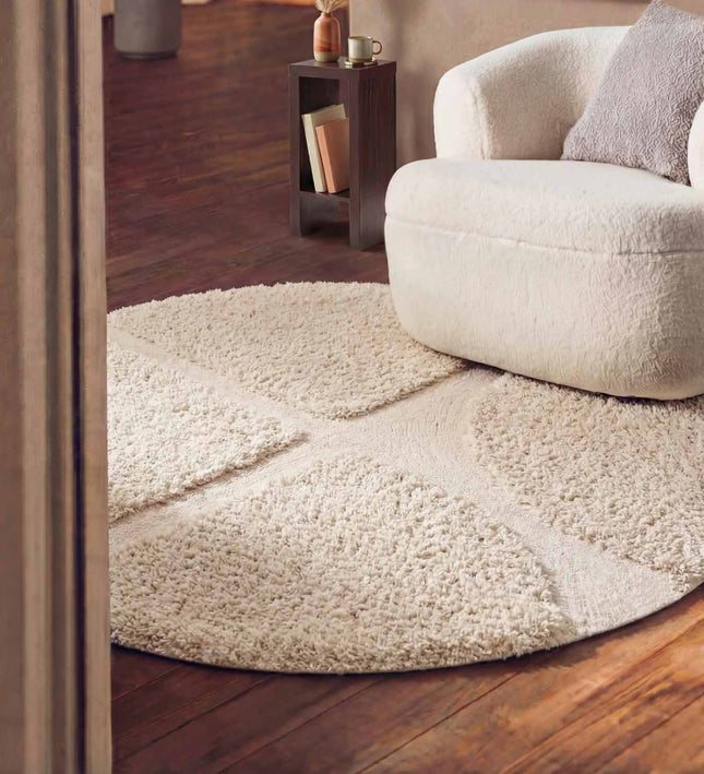 Ted Baker Vloerkleed Jasper Rond - Crème
