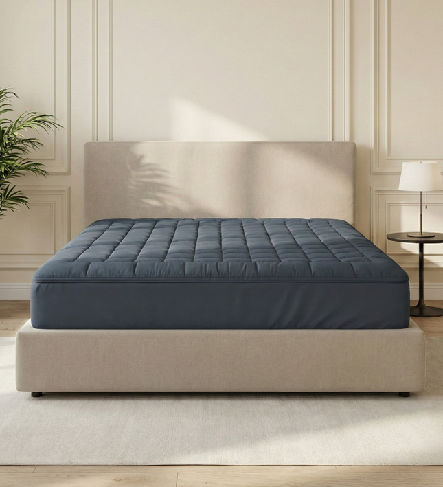 Wasbare Topper & Hoeslaken in 1 – Ultiem Slaapcomfort - Antraciet