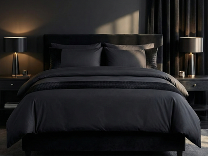 Dekbedovertrek Velvet Band - Zwart