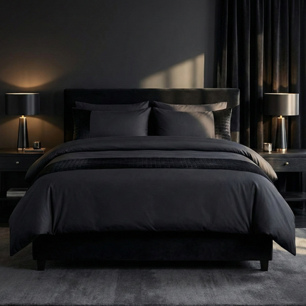 Dekbedovertrek Velvet Band - Zwart