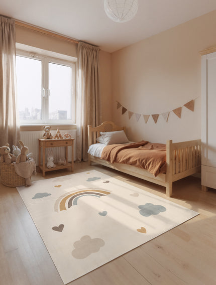 Vloerkleed Skyla Rechthoekig - Creme Multicolor