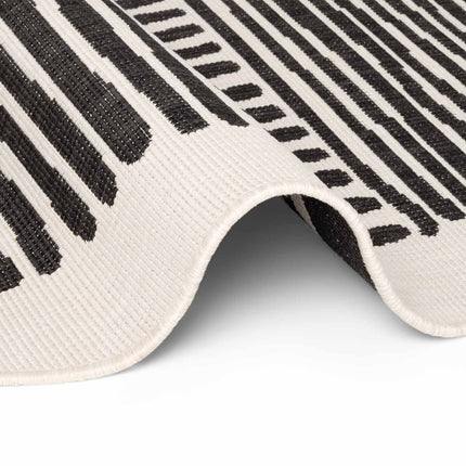 Vloerkleed Bounds Rond - Zwart Wit