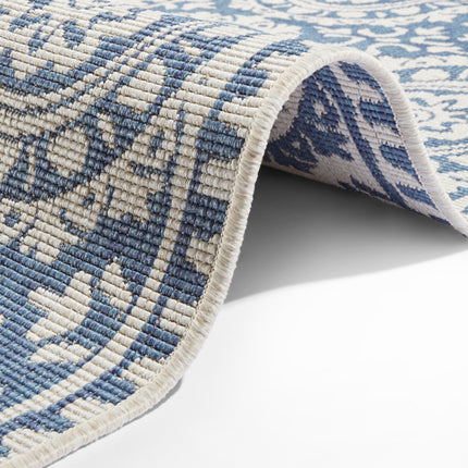 Vloerkleed Jardin  - blauw creme