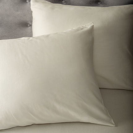 2-PACK: Satijnen Kussenslopen - Creme