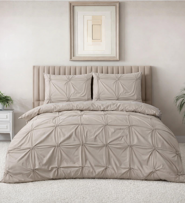 Dekbedovertrek Punch Pintuck - Taupe