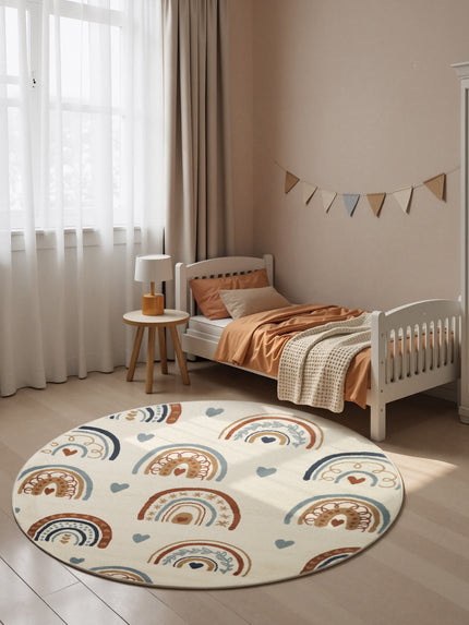 Vloerkleed Bowie Rond - Creme Multicolor