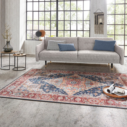Vloerkleed Sylla Rechthoekig - indigo-blauw