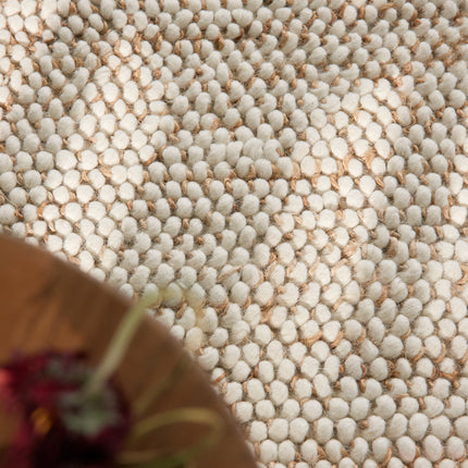 Vloerkleed Peas Rechthoekig - Creme beige