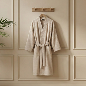 Badjas Wafel Katoen - Beige