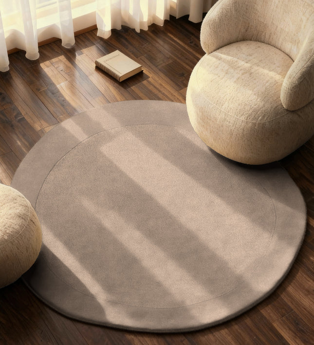 Vloerkleed Kivi Organisch Rond - Natuurbeige