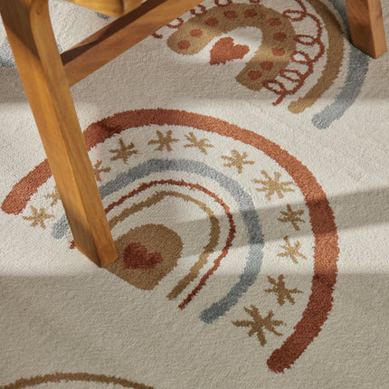Vloerkleed Bowie Rond - Creme Multicolor