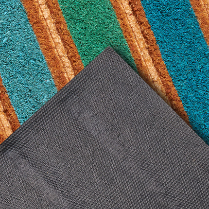 Vloerkleed Kokos Colorful Stripes Rechthoekig - Kleurrijk