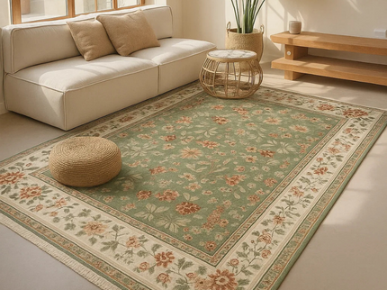 Vloerkleed Oriental Flowers - Groen