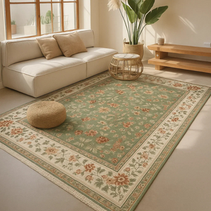 Vloerkleed Oriental Flowers - Groen