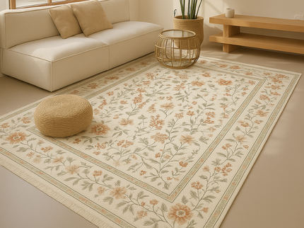 Vloerkleed Oriental Flowers - Crème
