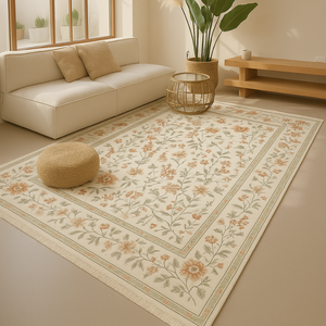 Vloerkleed Oriental Flowers - Crème
