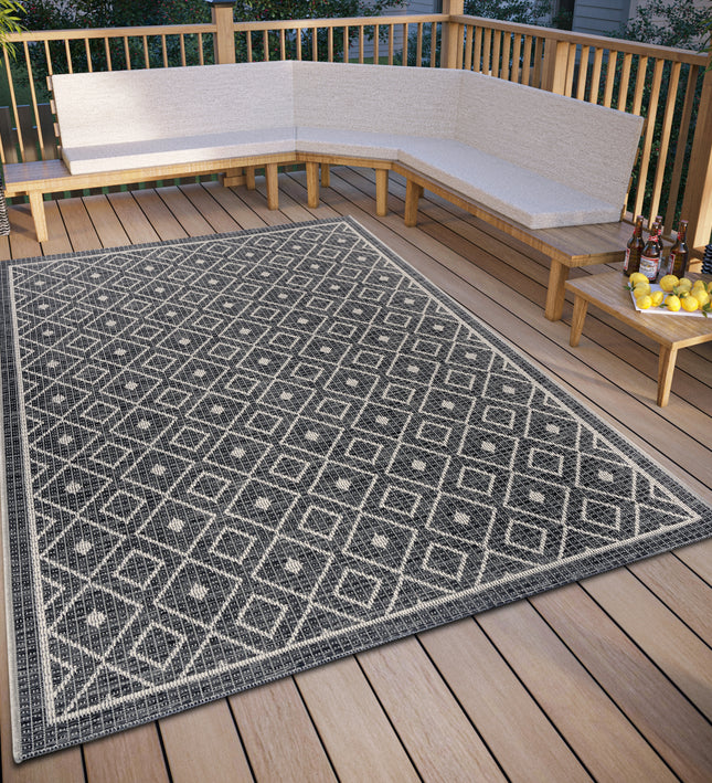 Vloerkleed Lahal Rechthoekig - Grijs/Beige