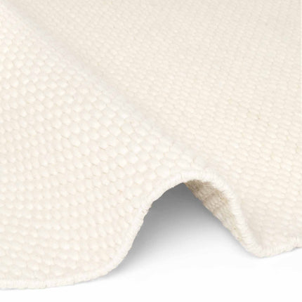 Vloerkleed Beans Rond - Natuur/Crème
