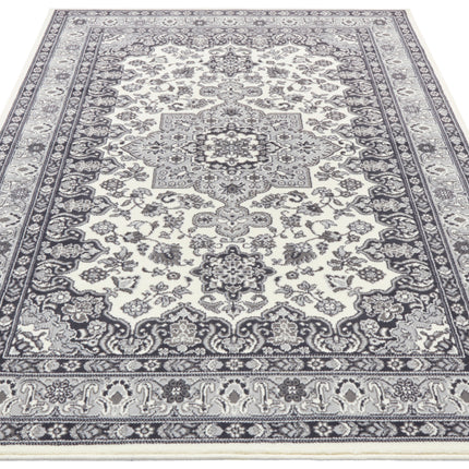 Vloerkleed Parun Tabriz Rechthoekig - Creme grijs