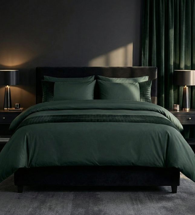 Dekbedovertrek Velvet Band - Groen