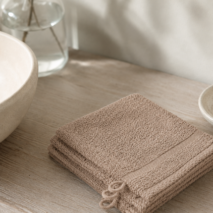 3-PACK Washandjes - Taupe