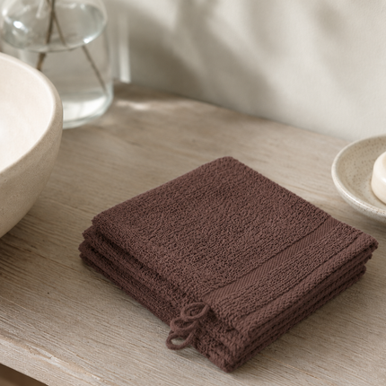 3-PACK Washandjes - Terra