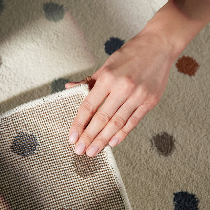 Vloerkleed Konfetti Rechthoekig - Creme Multicolor