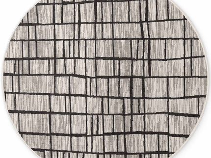 Vloerkleed Crouch Rond - Zwart Wit