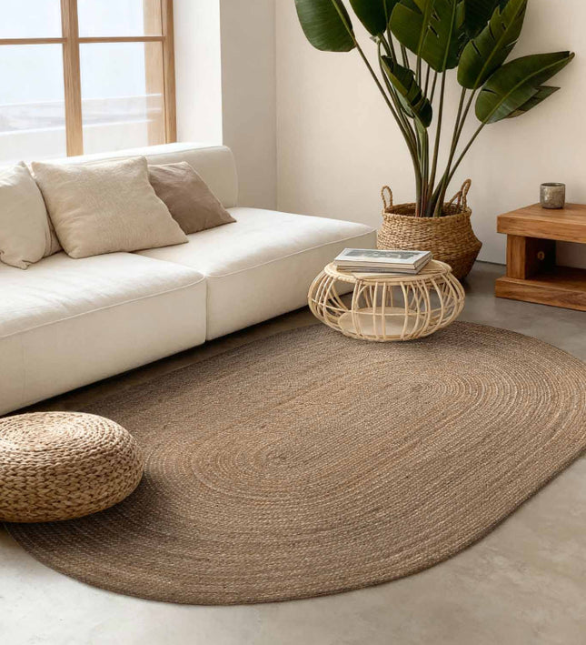 Vloerkleed Rangpur Ovaal - Natuur Grijs Bruin