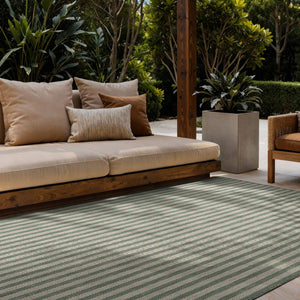 Vloerkleed Linley Rechthoekig - Groen Wit