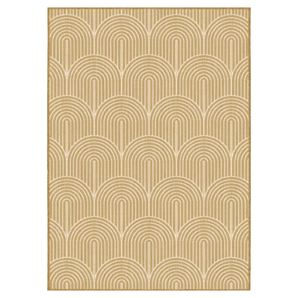 Dubbelzijdig Buitenkleed Flatweave - Oker
