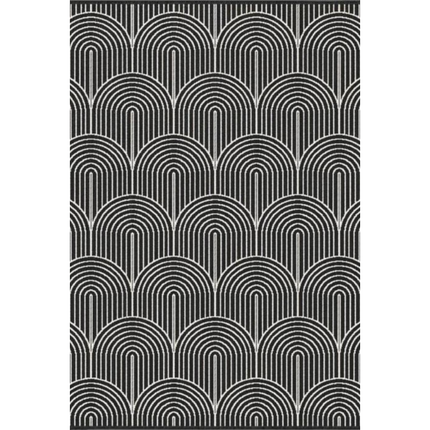 Dubbelzijdig Buitenkleed Flatweave - Zwart
